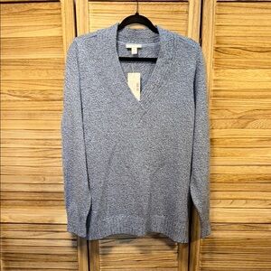 Fashion Bug Gray Blue Black V-Neck Sweater New With Tags Size 1x